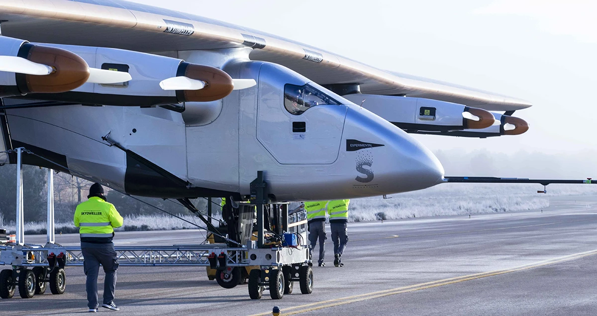 La aeronave antes de iniciar el vuelo autnomo. Foto: Skydweller Aero